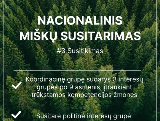 ⭕Nacionalinio miškų susitarimo link: 3 susitikimas dėl NMS koordinacinės grupės sudarymo